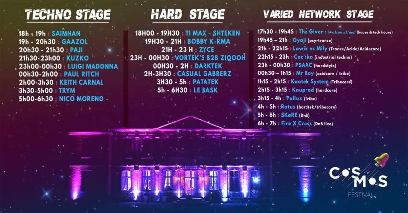 Affiche Cosmos Festival 2018 : 1re édition