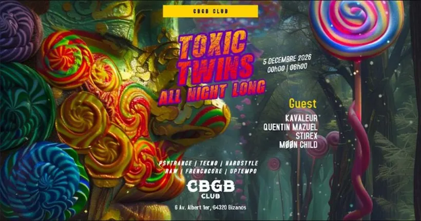 Affiche CBGB : Toxic Twins All Night Long & Friends