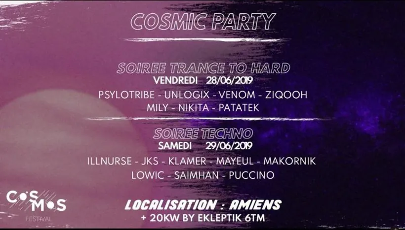 Affiche Cosmic Party by Cosmos Festival